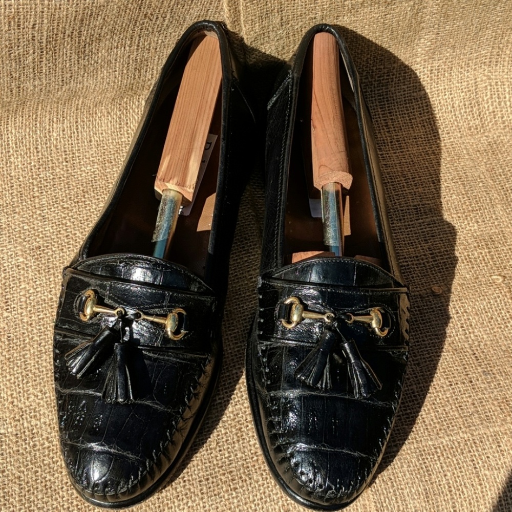 Belvedere crocodile loafers slip on size 11